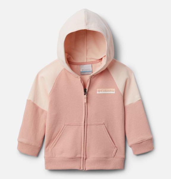 Columbia Logo Hoodies Pink White For Boys NZ25987 New Zealand